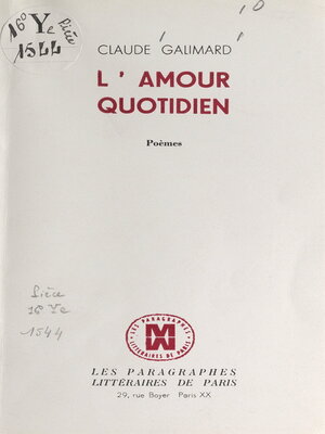 cover image of L'amour quotidien
